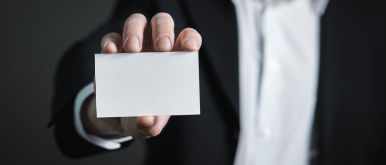 Blank business card